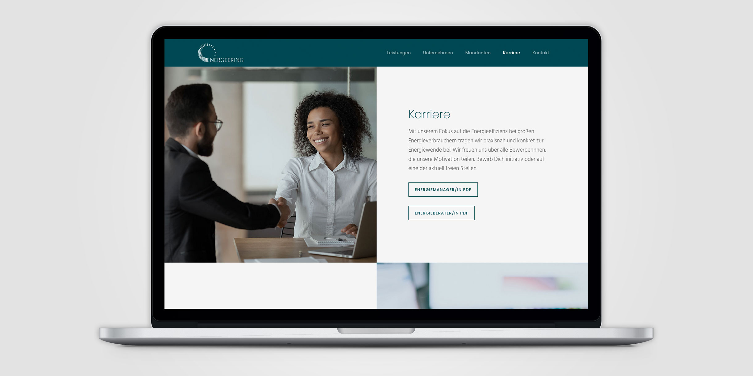 Energeering Webauftritt - Karriere
