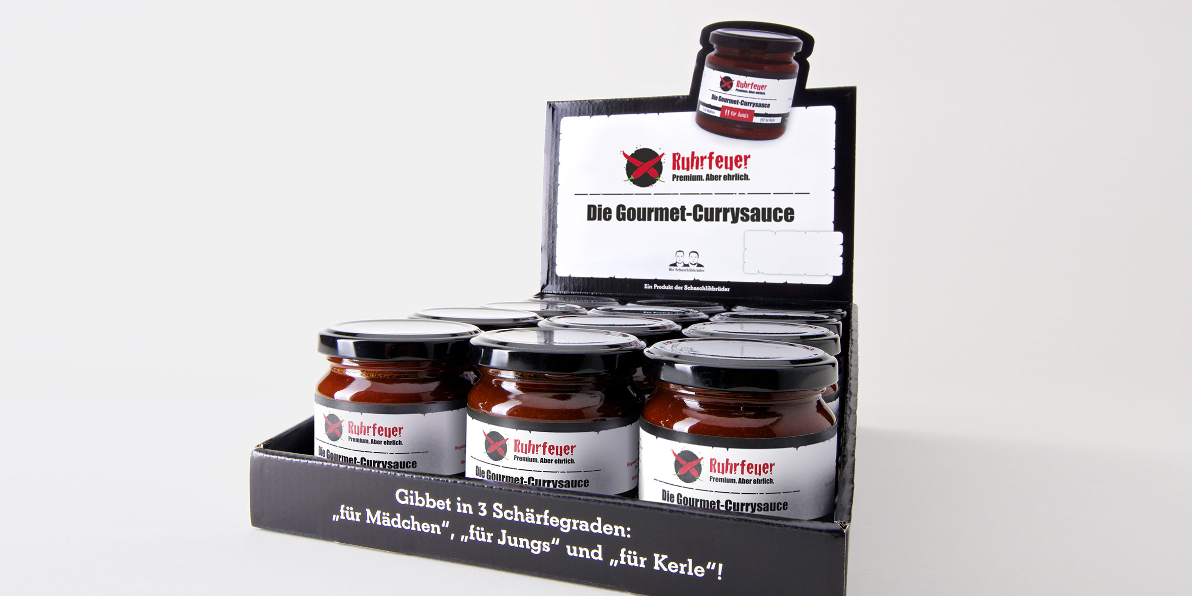 Ruhrfeuer Markenauftritt - Sauce 12er Display