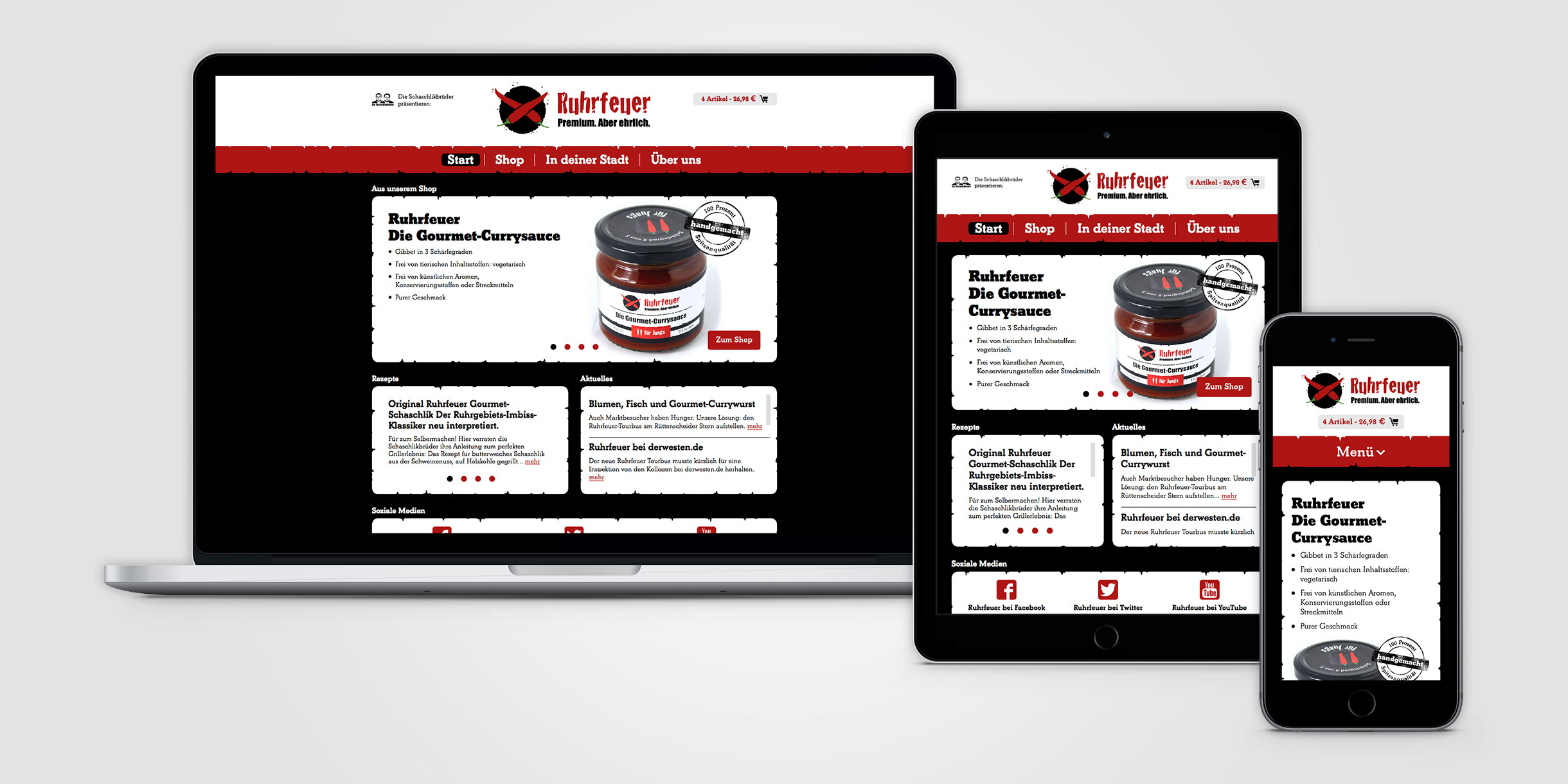 Ruhrfeuer Webauftritt - Responsive Design