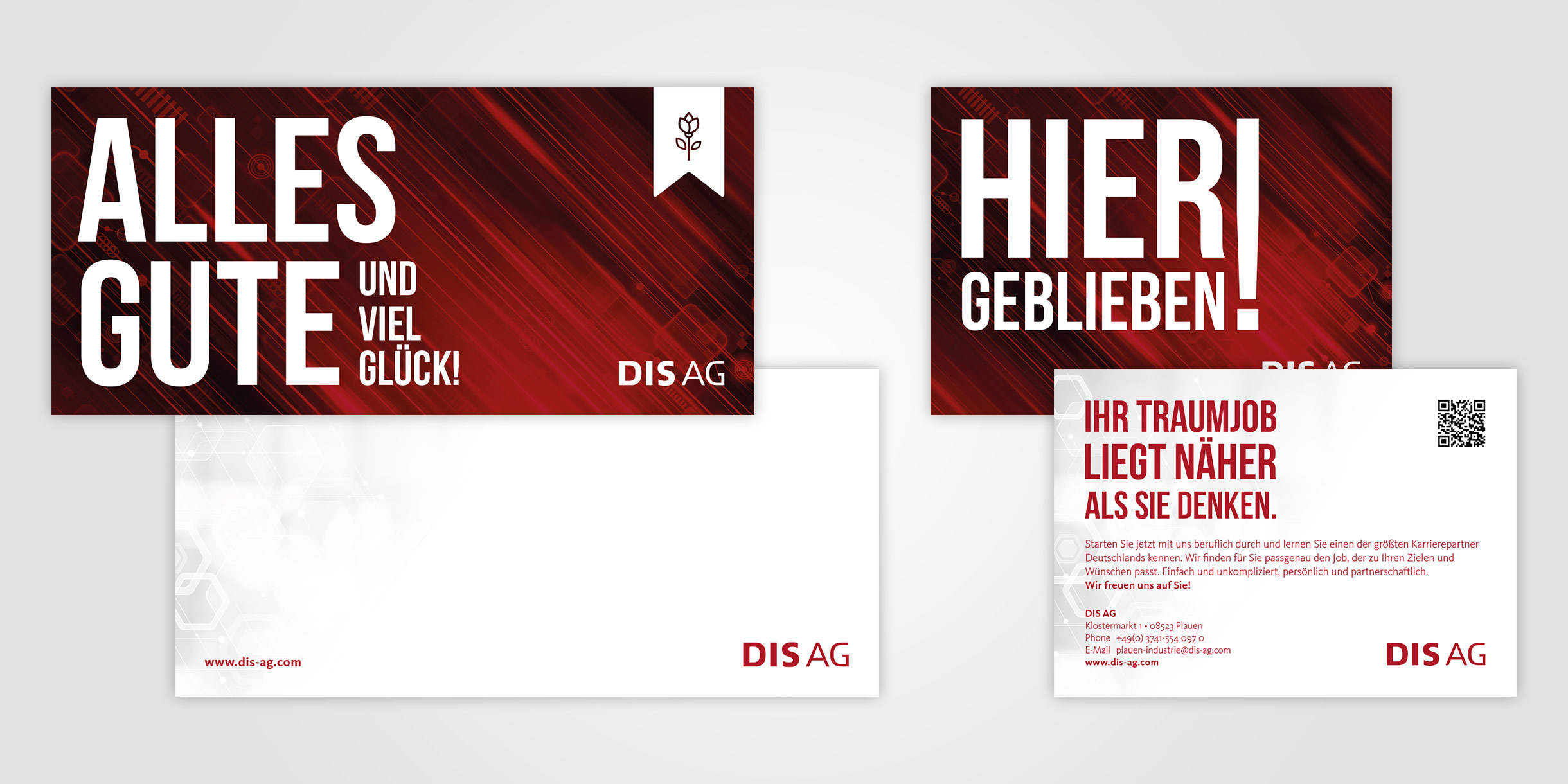 DIS AG - Glückwunschkarte & Flyer