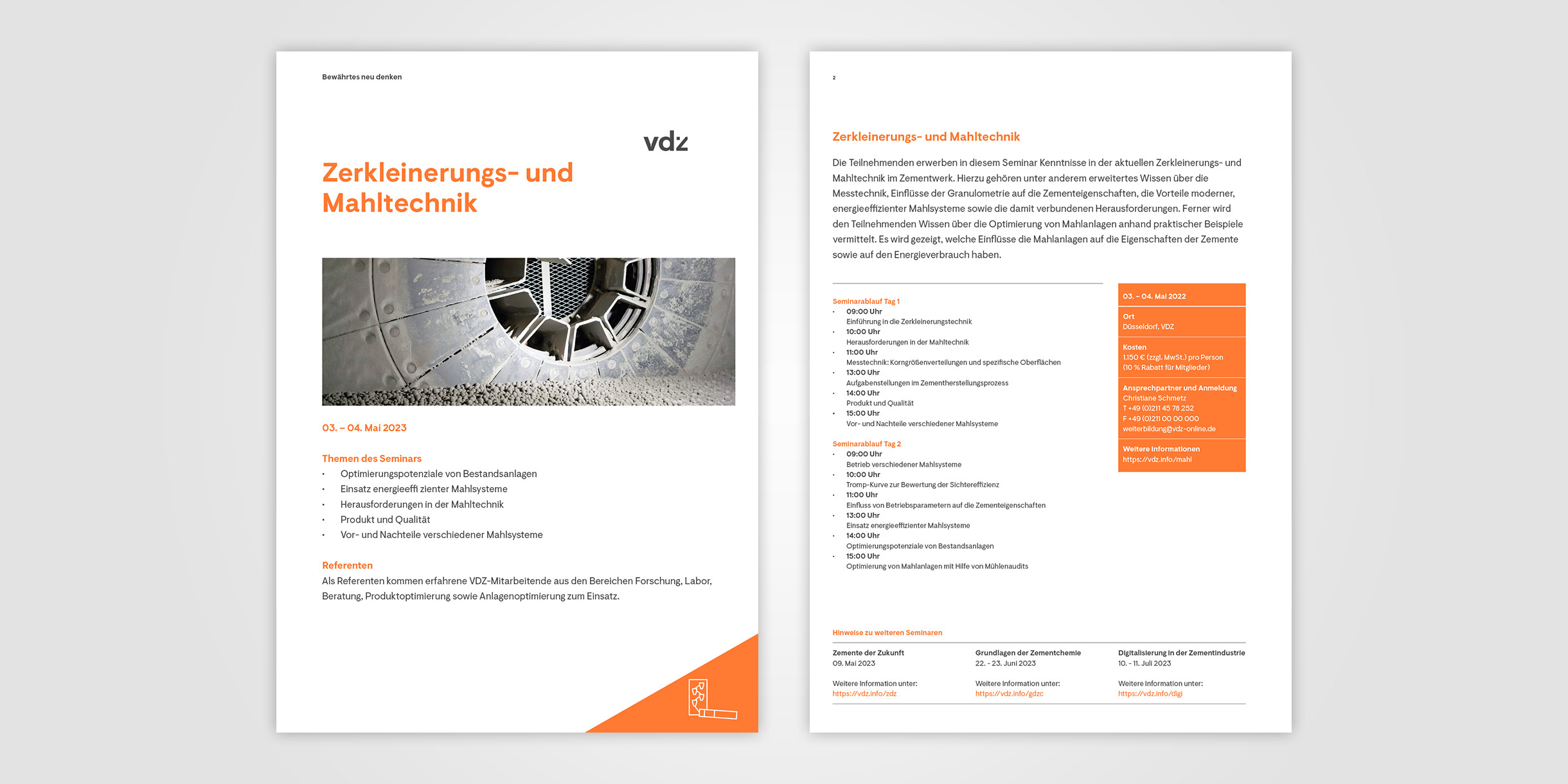 Verein Deutscher Zementwerke (VDZ) - Seminarflyer